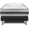 Image de Ensemble 90x200 matelas hybride sommier noir