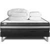 Image de Pack sommier kit matelas mémoire de forme 140x190 noir complet