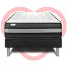 Image de Ensemble 90x190 matelas mémoire de forme sommier kit noir