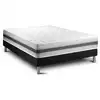 Image de Ensemble 200x200 matelas hybride sommier kit noir