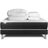 Image de Pack sommier kit matelas ressorts ensachés 180x200 noir complet