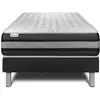 Image de Ensemble 90x200 matelas hybride sommier kit noir