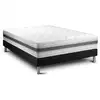 Image de Ensemble 200x200 matelas mémoire de forme sommier kit noir