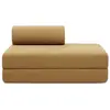 Image de Canapé droit convertible et modulable 2 places en tweed jaune