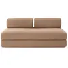 Image de Canapé convertible et modulable 3 places en velours marron