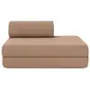Image de Canapé convertible et modulable 2 places en velours marron