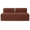 Image de Canapé convertible et modulable 3 places en velours terracotta