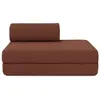 Image de Canapé convertible et modulable 2 places en velours terracotta