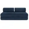 Image de Canapé convertible et modulable 3 places en velours bleu