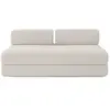 Image de Canapé convertible et modulable 3 places en velours blanc