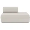 Image de Canapé convertible et modulable 2 places en velours blanc