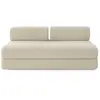 Image de Canapé convertible et modulable 3 places en velours beige