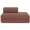 Image de Canapé convertible et modulable 2 places en tissu terracotta