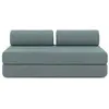 Image de Canapé convertible et modulable 3 places en tissu bleu vert