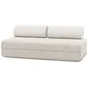 Image de Canapé convertible et modulable 3 places en velours blanc