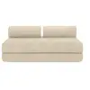 Image de Canapé convertible et modulable 3 places en velours beige