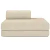Image de Canapé convertible et modulable 2 places en velours beige