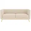 Image de Canapé 2 places en velours beige