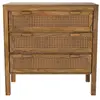 Image de Commode en bois de manguier et cannage 3 tiroirs