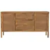 Image de Buffet en bois de manguier et cannage 2 portes 3 tiroirs