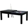Image de Table de billard convertible noire tapis gris