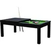 Image de Table de billard convertible noire tapis vert