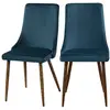 Image de Lot de 2 chaises en velours bleu