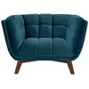 Image de Fauteuil en velours bleu foncé