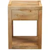 Image de Table de chevet 1 tiroir en bois de manguier