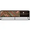 Image de Meuble tv en bois d'acacia et bois recyclé 145 cm