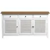 Image de Buffet en bois recyclé blanc effet vieilli