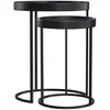 Image de Table d'appoint en métal noir (lot de 2)