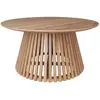 Image de Table basse ronde en bois clair d'acacia d80 cm
