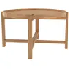 Image de Table basse ronde en bois de teck recyclé d70 cm