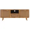 Image de Meuble tv en bois de manguier et cannage 145 cm