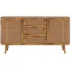 Image de Buffet en bois de manguier et cannage