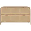 Image de Commode en rotin et bois massif, 2 portes abattantes