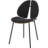 Image de Chaise en velours noir et bois de noyer