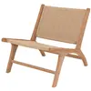 Image de Fauteuil en bois de teck et cordage en loom