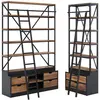 Image de Ensemble de 2 bibliothèques en bois et métal