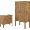 Image de Ensemble commode et armoire en bois de manguier