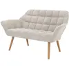 Image de Canapé 2 places en tissu gris clair