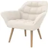 Image de Fauteuil en tissu bouclé blanc