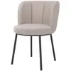 Image de Chaise en tissu beige chiné et pieds noirs