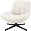 Image de Fauteuil pivotant en tissu bouclé blanc cassé