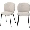 Image de Lot de 2 chaises en tissu beige chiné