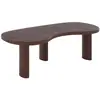 Image de Table basse organique en bois massif de mindi foncé