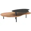 Image de Tables gigognes en bois et metal noir (lot de 2)