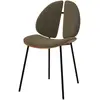 Image de Chaise en velours kaki et bois de noyer