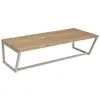Image de Étagère murale en métal blanc et effet chêne 80 x 36 x 22 cm